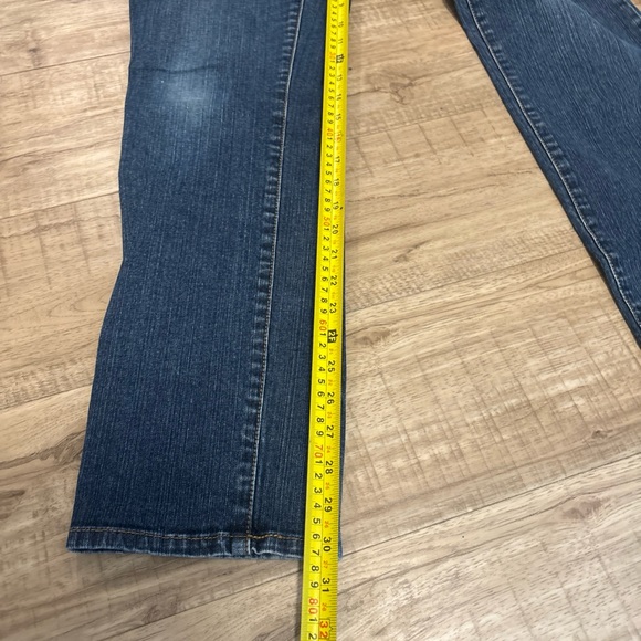 LOFT Straight Leg Jeans for Women - Dark Blue Denim - Picture 8 of 10